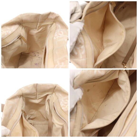 CHANEL New Travel Line Tote Bag Nylon Beige gold CC Auth - Picture 16 of 16